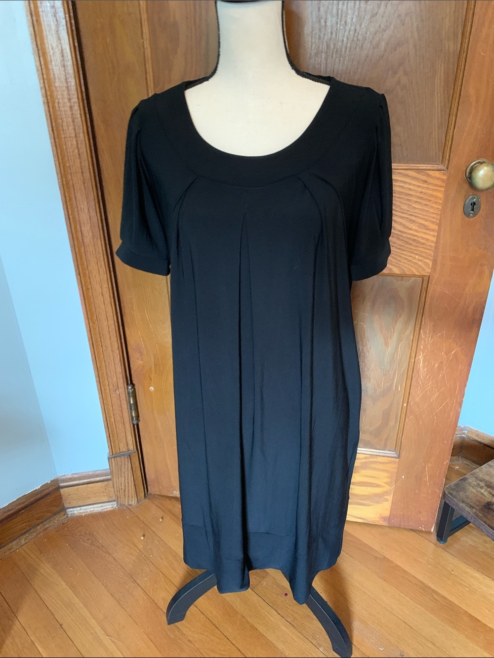 Tiana B. Black Scoop-Neck Tunic Dress